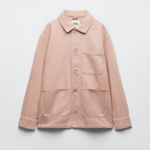NWOT ZARA Light pink Pocket Overshirt